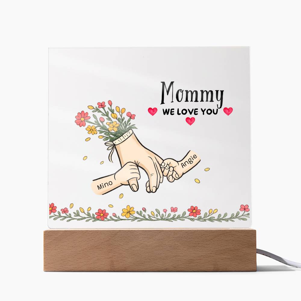 Personalized Mommy I Love You Hand-Holding Light | Custom Name Mother’s Gift