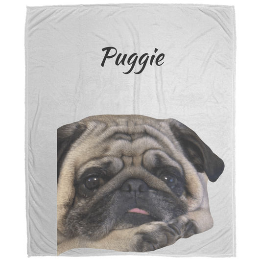 🐾 Personalized Pet Portrait Blanket – Perfect for Dog Lovers!