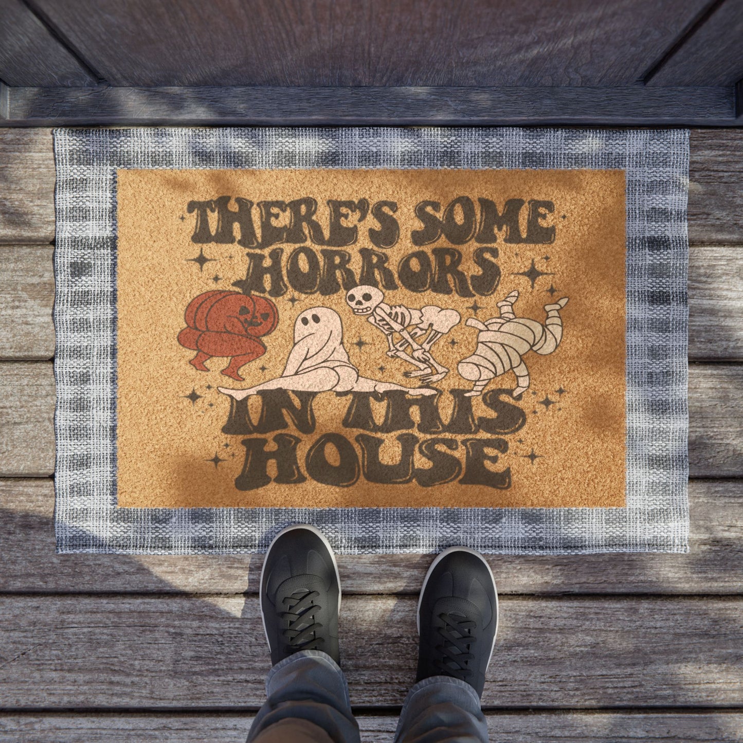 Spooky Doormat - Halloween Entrance Mat, Funny Welcome Mat, Seasonal Decor, Trick or Treat Mat, Unique Home Gift