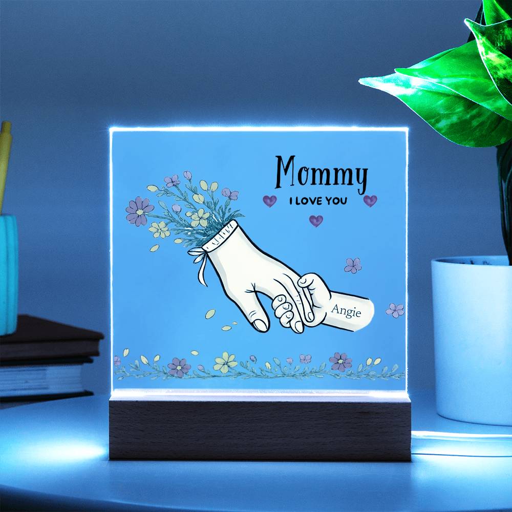 Personalized Mommy I Love You Hand-Holding Light | Custom Name Mother’s Gift