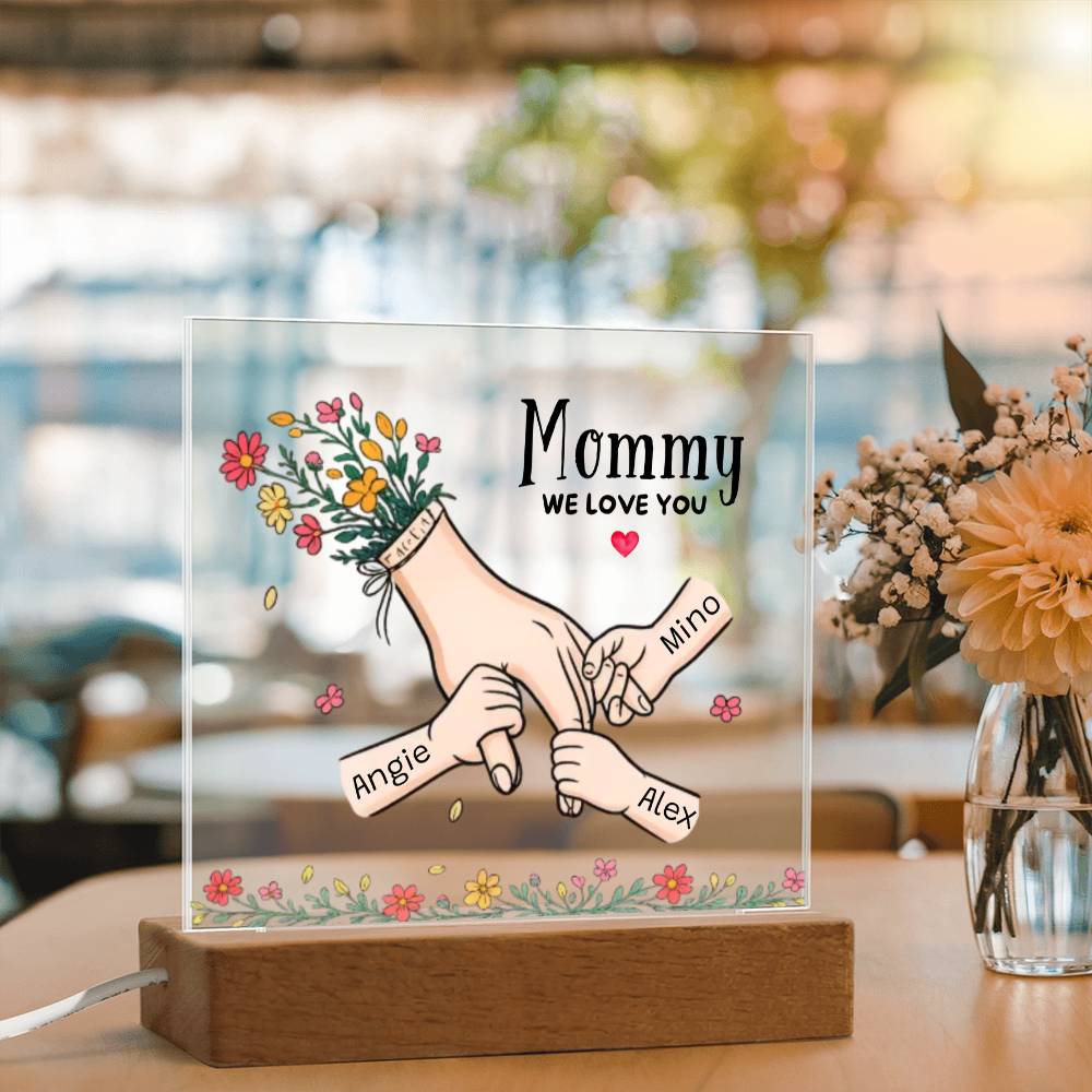Personalized Mommy I Love You Hand-Holding Light | Custom Name Mother’s Gift
