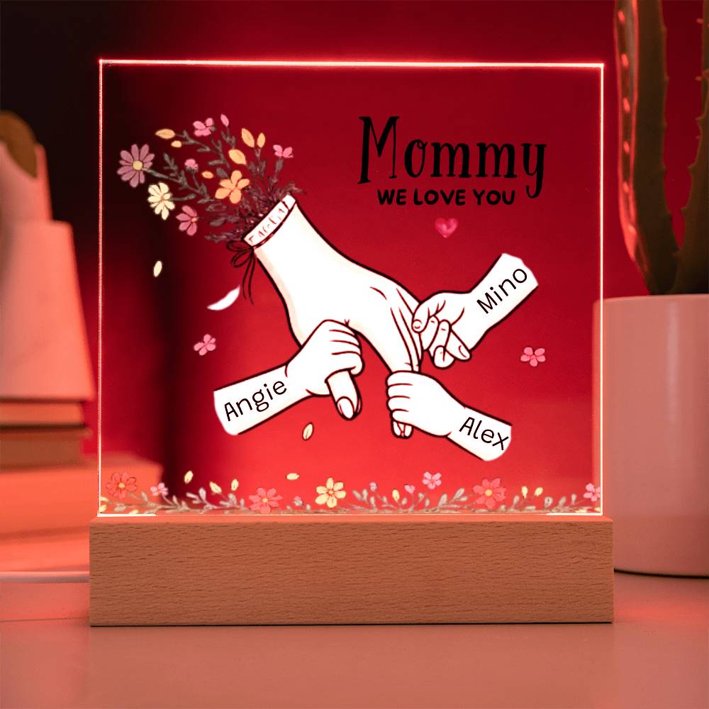 Personalized Mommy I Love You Hand-Holding Light | Custom Name Mother’s Gift