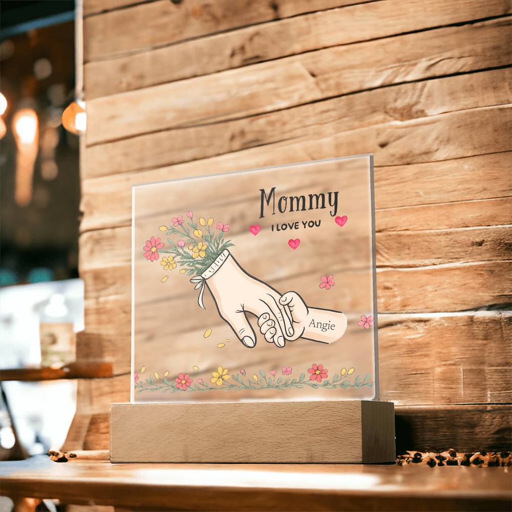 Personalized Mommy I Love You Hand-Holding Light | Custom Name Mother’s Gift