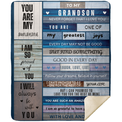 To My Grandson Blanket