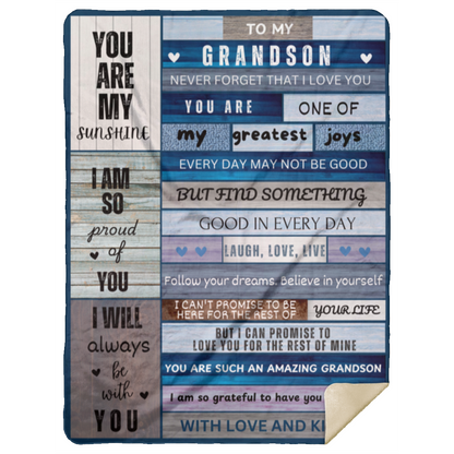 To My Grandson Blanket