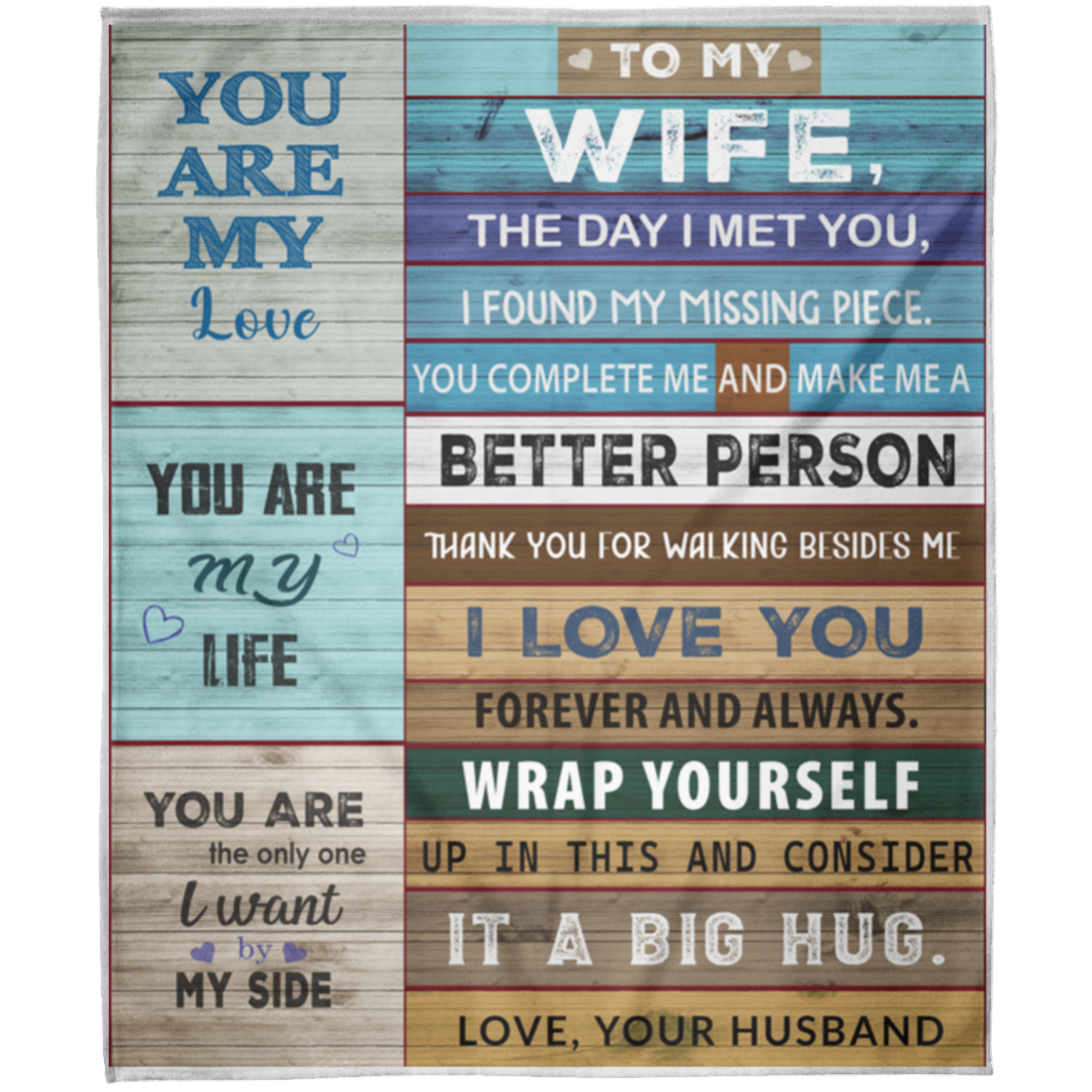 To My Wife | FLM Arctic Fleece Blanket 50x60