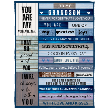 To My Grandson Blanket
