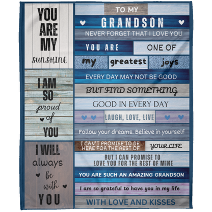 To My Grandson Blanket