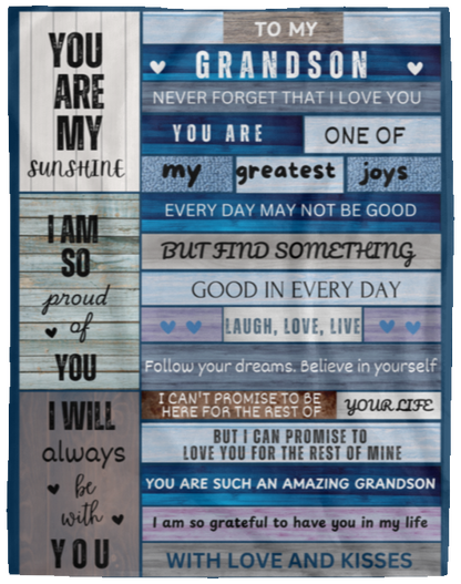 To My Grandson Blanket