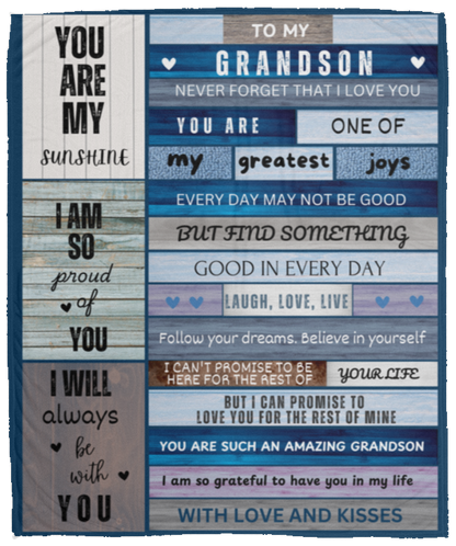 To My Grandson Blanket