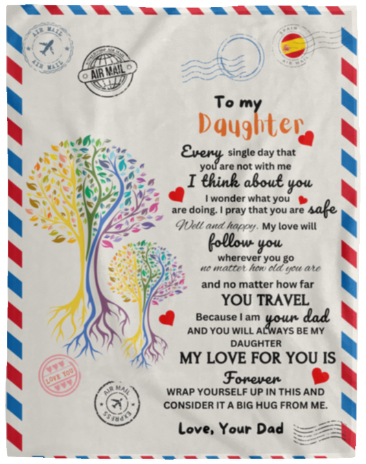 60x80 - Daughter (800.1 x 1054.1 mm) (6) Cozy Plush Fleece Blanket - 60x80