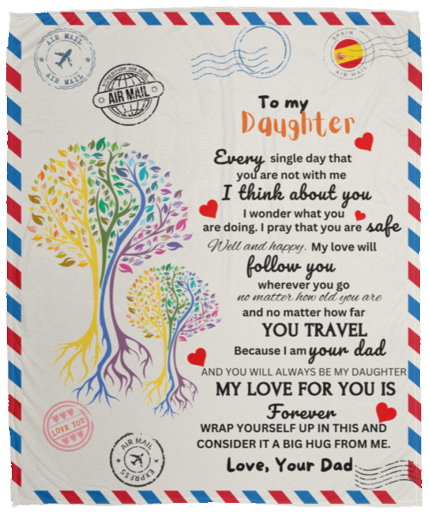 50x60DaughterMomPostal (2) VPM Cozy Plush Fleece Blanket - 50x60