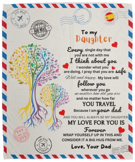 50x60DaughterMomPostal (2) VPM Cozy Plush Fleece Blanket - 50x60