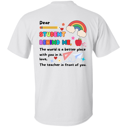 Personalized Student Behind Me Teacher Shirt