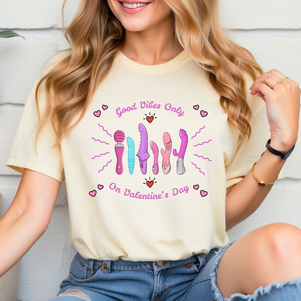 Good Vibes Only Valentine’s Day Tee