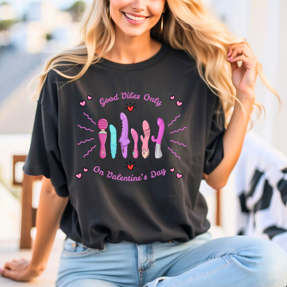 Good Vibes Only Valentine’s Day Tee