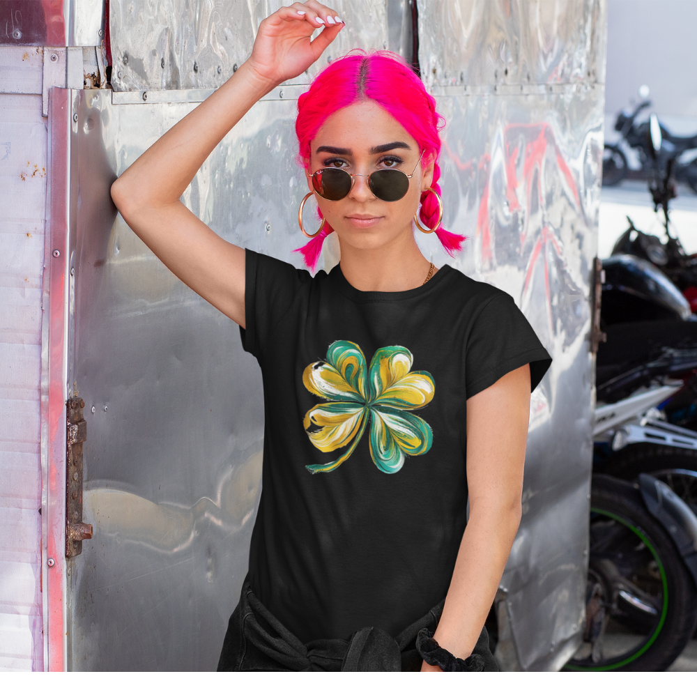 Irish Flag Colors Shamrock T-Shirt.