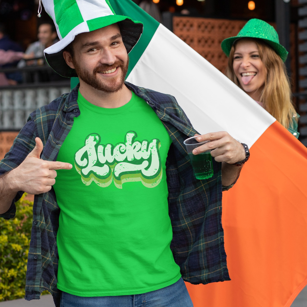 Lucky Retro St. Patrick’s Day T-Shirt | Vintage Irish Graphic Tee