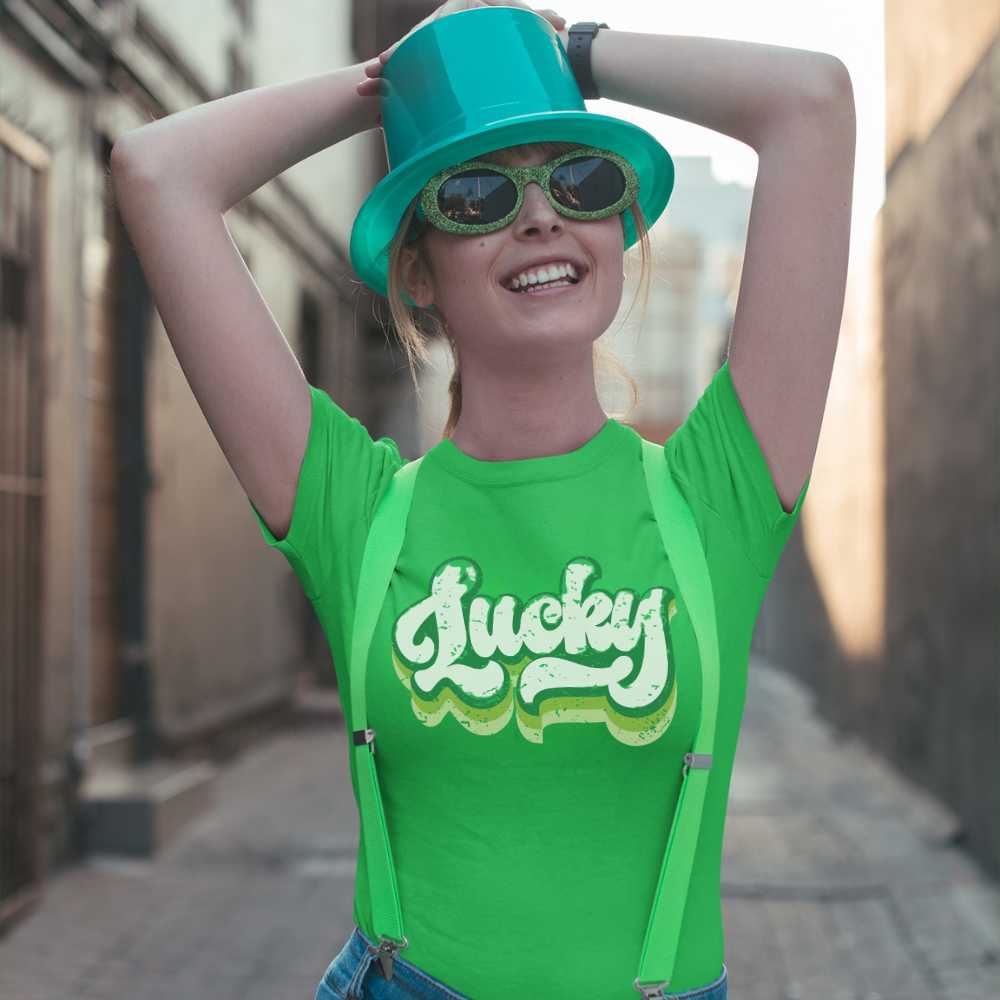 Lucky Retro St. Patrick’s Day T-Shirt | Vintage Irish Graphic Tee