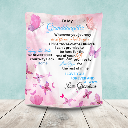 To My Granddaughter Blanket