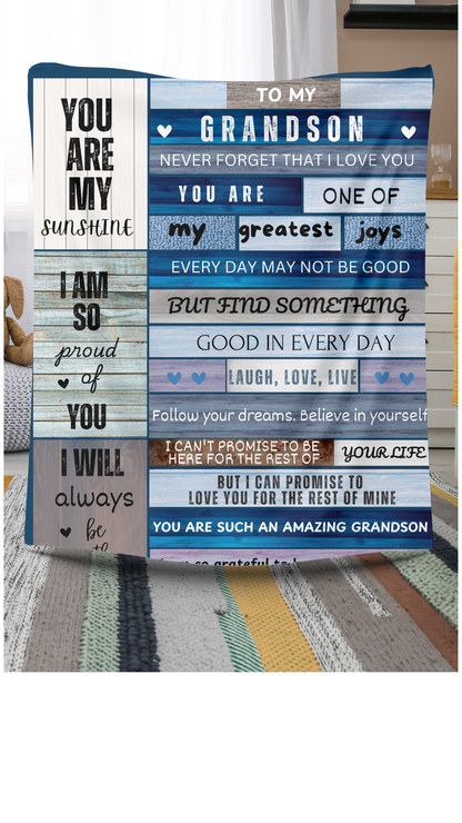 To My Grandson Blanket