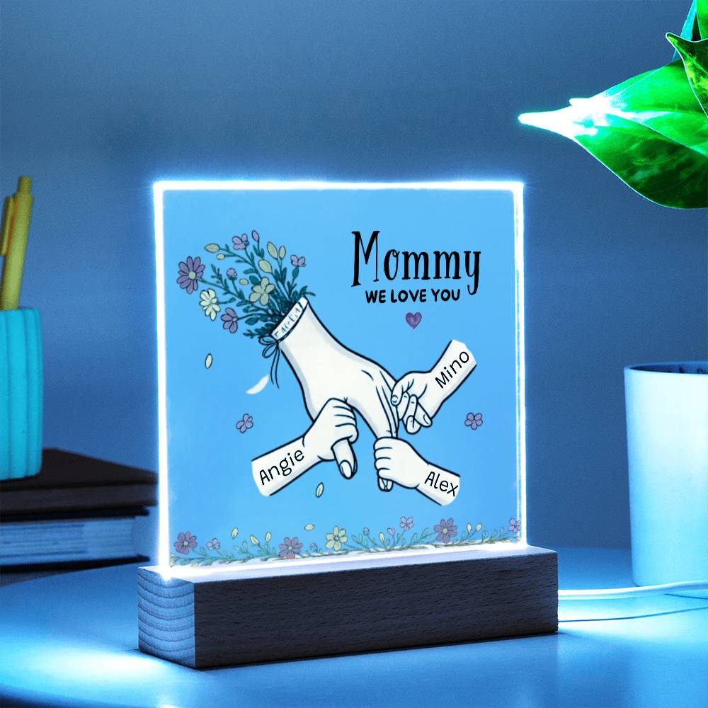 Personalized Mommy I Love You Hand-Holding Light | Custom Name Mother’s Gift
