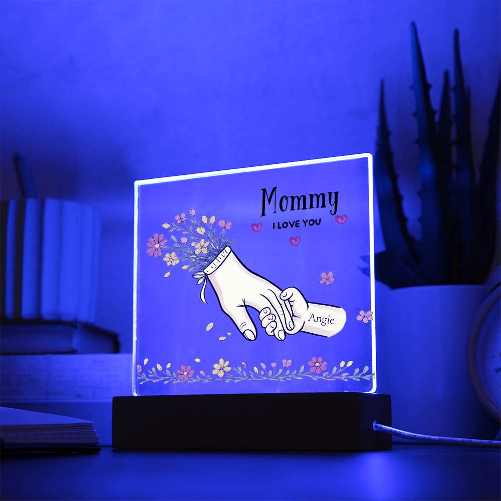 Personalized Mommy I Love You Hand-Holding Light | Custom Name Mother’s Gift