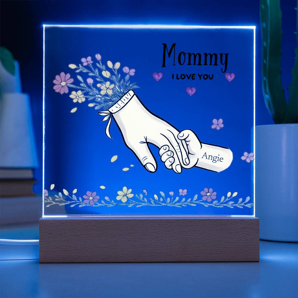 Personalized Mommy I Love You Hand-Holding Light | Custom Name Mother’s Gift