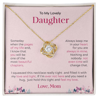To My Lovely Daughter | Love Knot Necklace