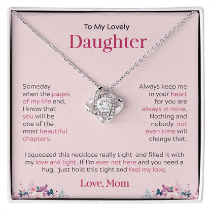 To My Lovely Daughter | Love Knot Necklace