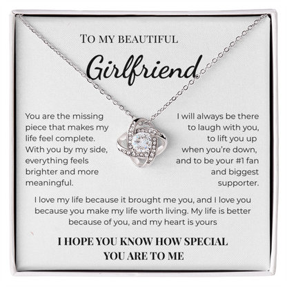 Girlfriend Heart Pendant Necklace Romantic Valentine Gift For Her.
