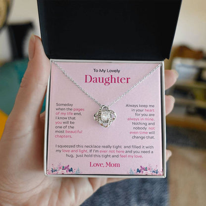 To My Lovely Daughter | Love Knot Necklace