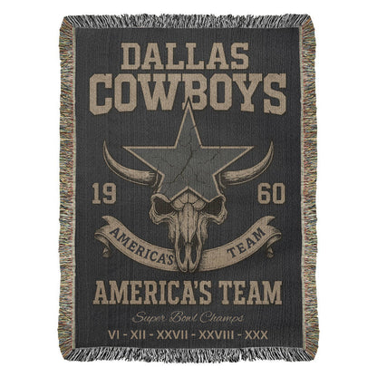 🏈 Dallas Cowboys Woven Throw Blanket – Celebrate America's Team!