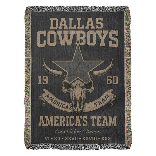 🏈 Dallas Cowboys Woven Throw Blanket – Celebrate America's Team!