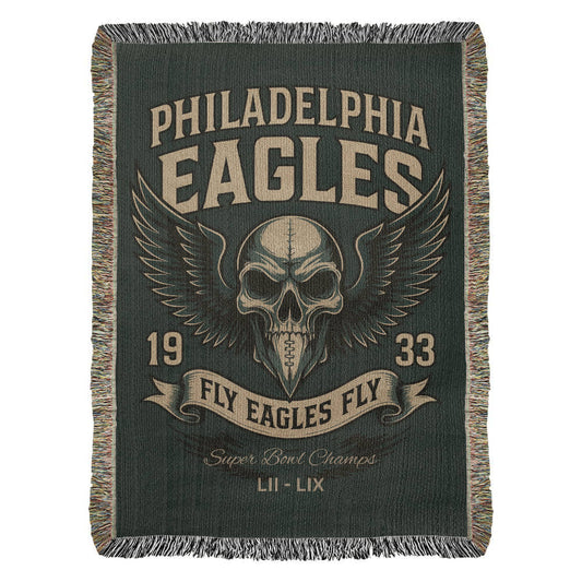 🏈 Philadelphia Eagles Woven Blanket – Fly Eagles Fly!