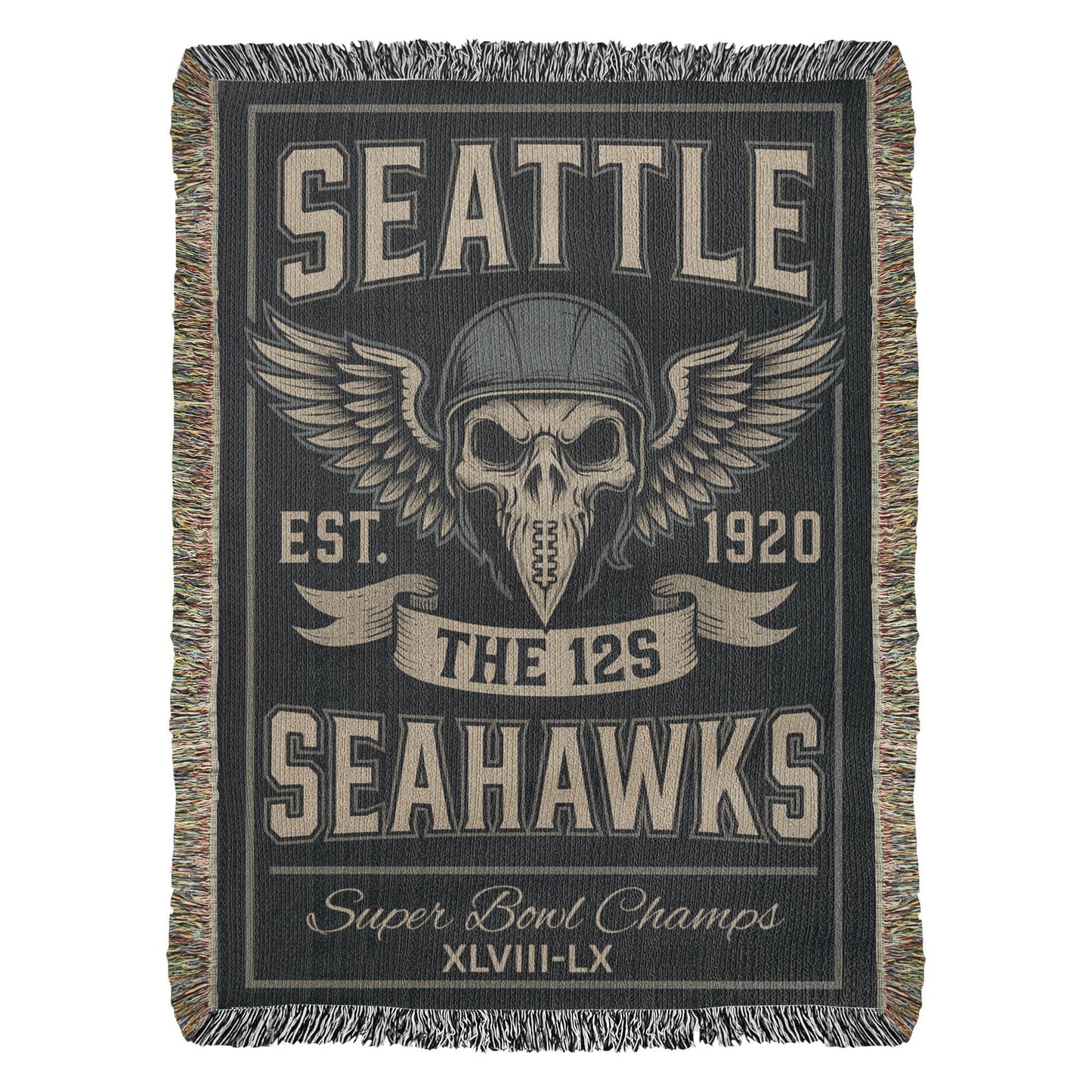 Seattle Seahawks Super Bowl LX Champions Woven Blanket