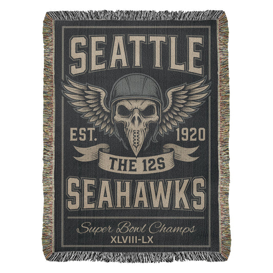 Seattle Seahawks Super Bowl LX Champions Woven Blanket