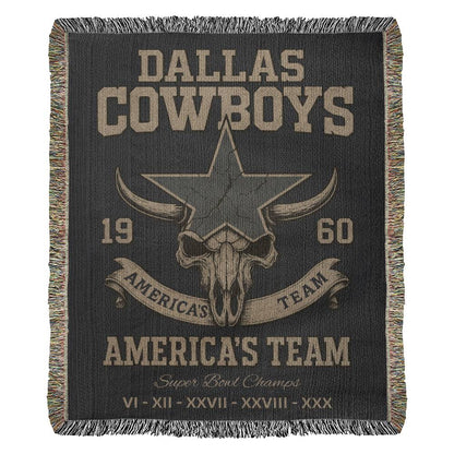 🏈 Dallas Cowboys Woven Throw Blanket – Celebrate America's Team!