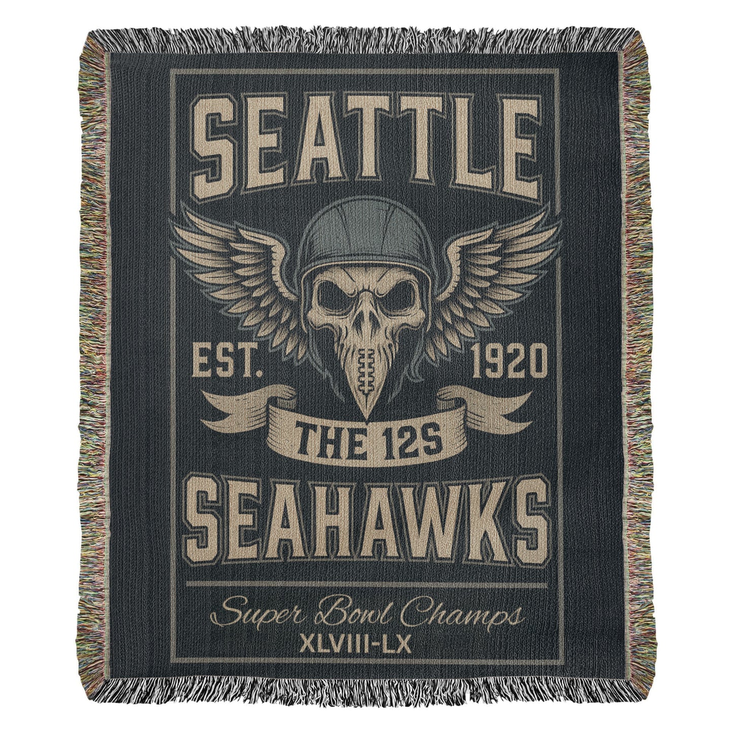 Seattle Seahawks Super Bowl LX Champions Woven Blanket