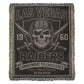 Las Vegas Raiders Woven Blanket | Skull Helmet & Swords Football Throw | Super Bowl XI • XV • XVIII