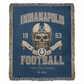 Indianapolis Colts Woven Blanket | Skull Helmet Football Throw | Super Bowl V & XLI Champions
