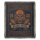 Chicago Bears Woven Blanket | Bears Pride Skull Football Throw | Fan Cave Decor
