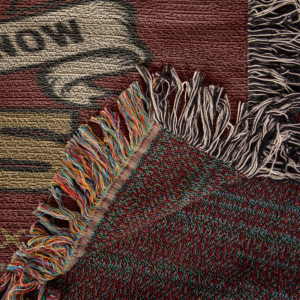 San Francisco 49ers Woven Blanket – “Faithful Then, Faithful Now” Vintage Skull Design