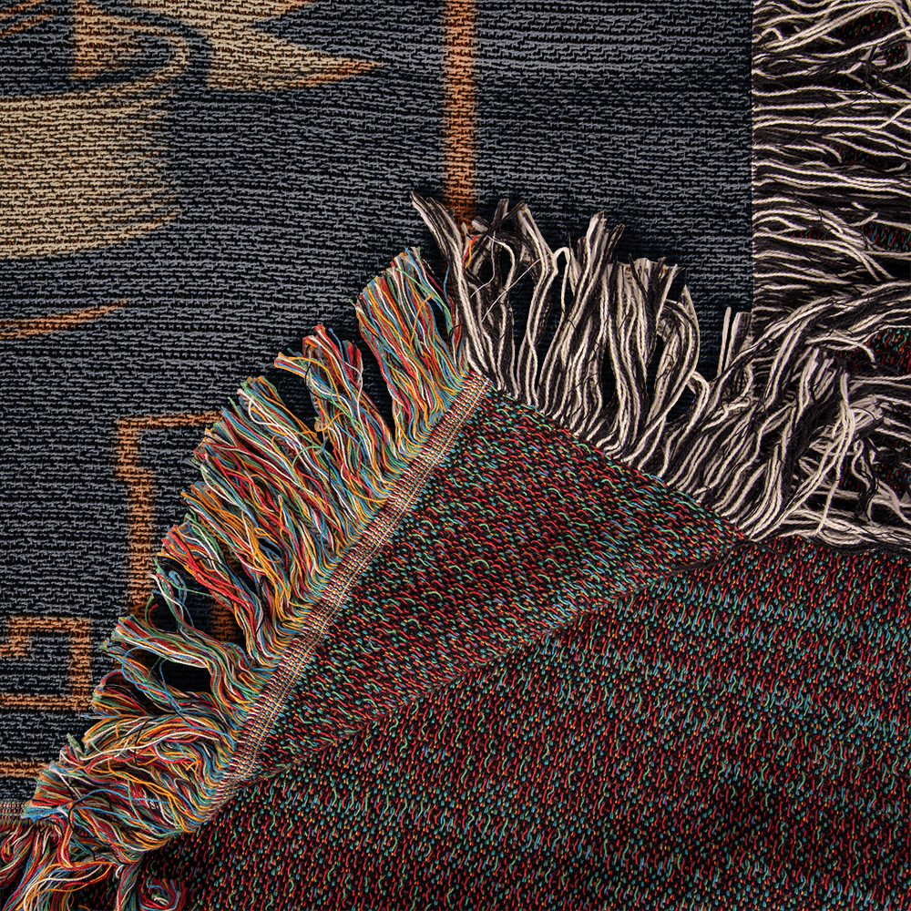 Chicago Bears Woven Blanket | Bears Pride Skull Football Throw | Fan Cave Decor