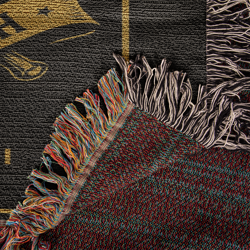 Pittsburgh Steelers Woven Blanket | Steel City Tough Skull Hardhat Throw | Super Bowl Champions