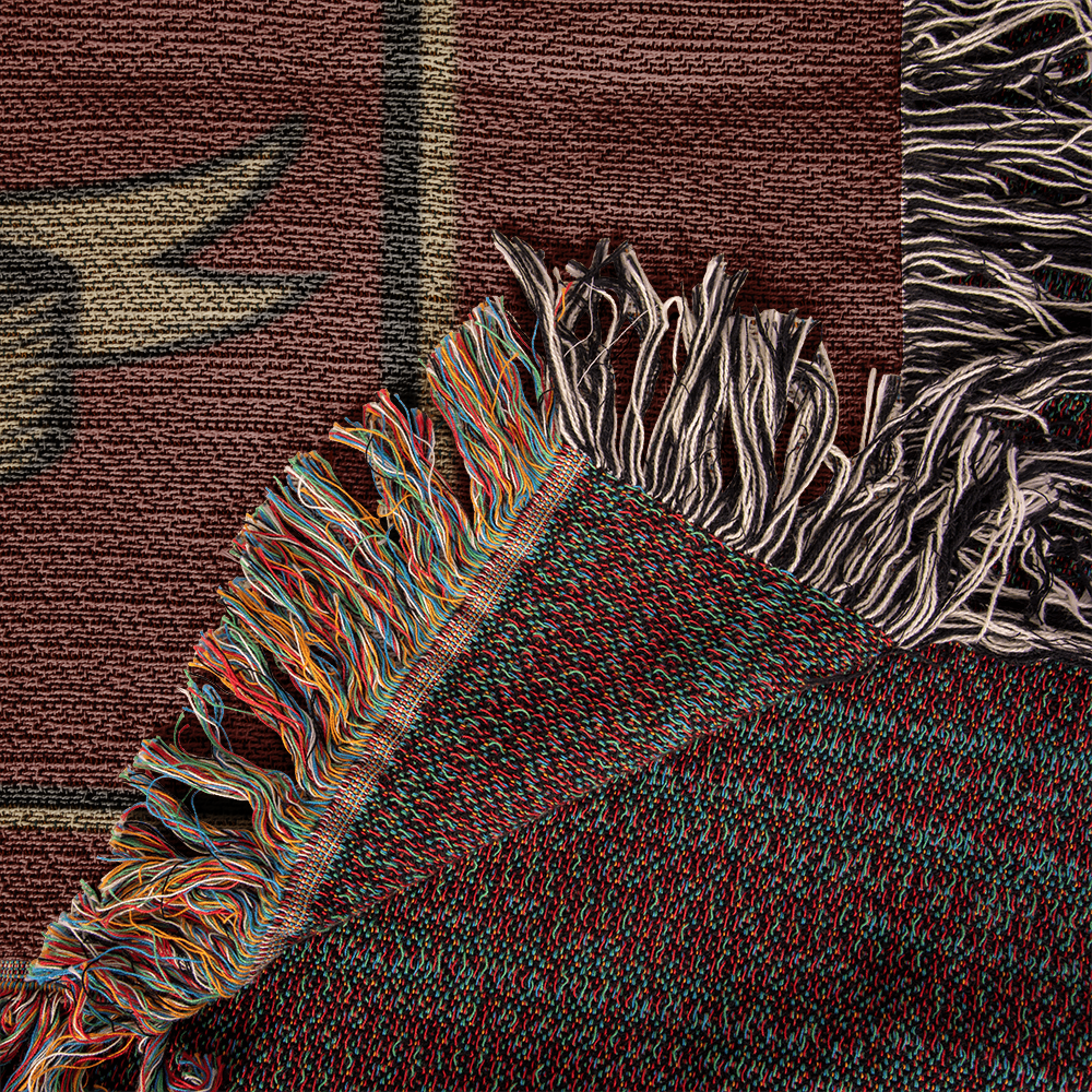 Arizona Cardinals Woven Blanket – “Protect The Nest” Vintage Skull Design