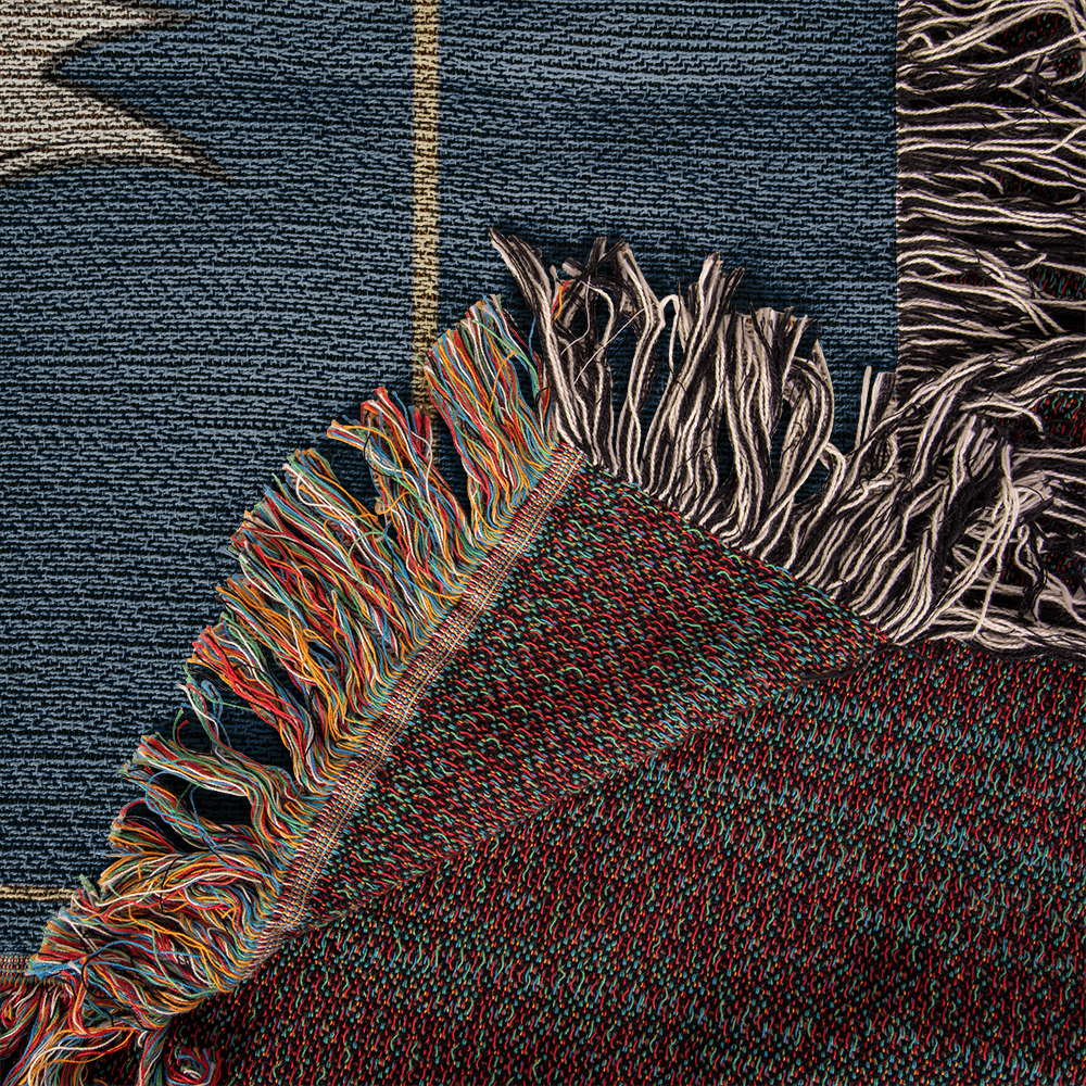 Detroit Lions Woven Blanket | One Pride Skull Football Throw | 1934 Edition