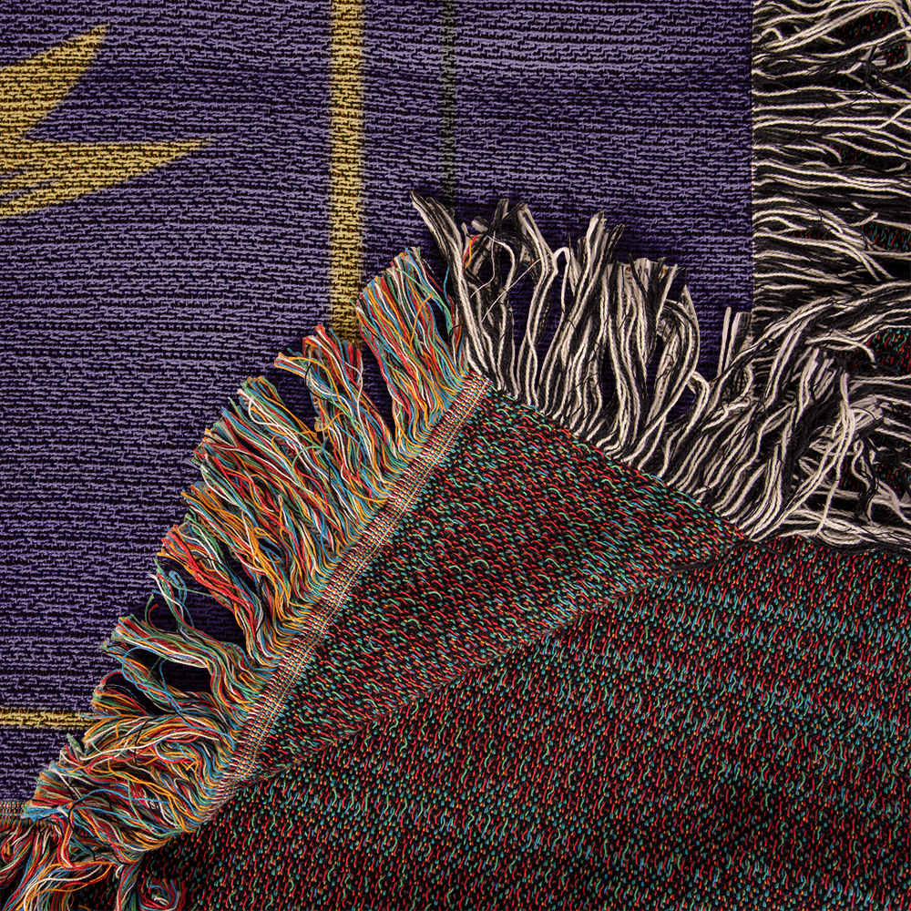 Minnesota Vikings Woven Blanket | Skol Vikes Viking Skull Throw | Football Fan Gift