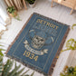 Detroit Lions Woven Blanket | One Pride Skull Football Throw | 1934 Edition