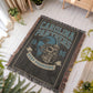 Carolina Panthers Woven Blanket – “Keep Pounding” Vintage Skull Helmet Design